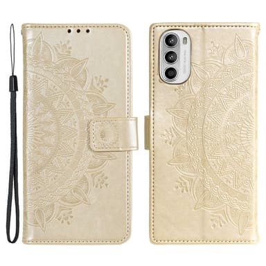 SKALO Motorola Moto G52 Mandala Flip Cover - Guld