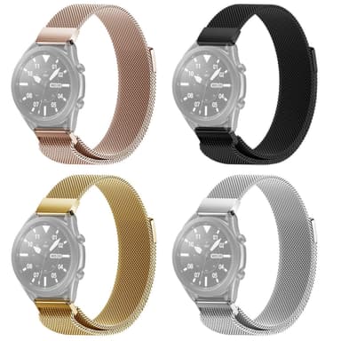 SKALO Milanese Loop til Samsung Watch 3 45mm - Rosa guld