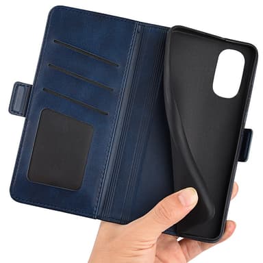 SKALO Motorola Moto G52 Premium Wallet Flip Cover - Blå
