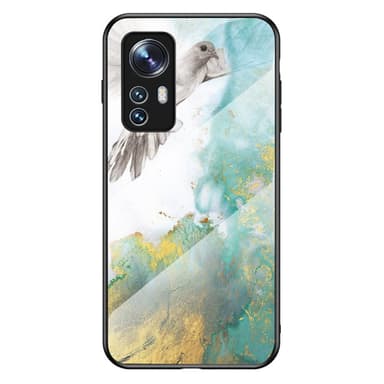 SKALO Xiaomi 12 Marmor hærdet glas TPU Cover - #2