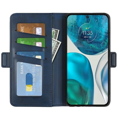 SKALO Motorola Moto G52 Premium Wallet Flip Cover - Blå