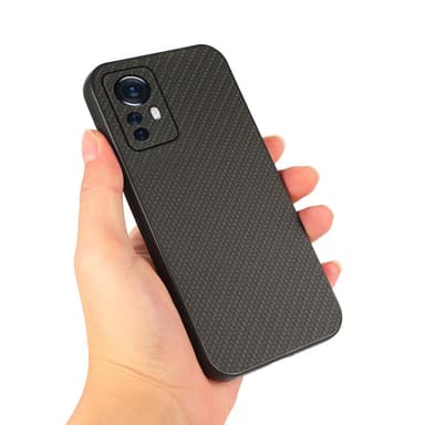 SKALO Xiaomi 12 Pro Carbon Fiber TPU cover - Sort