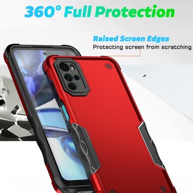 SKALO Motorola Moto G22 Shockproof Armor Hybrid Cover - Rosa guld