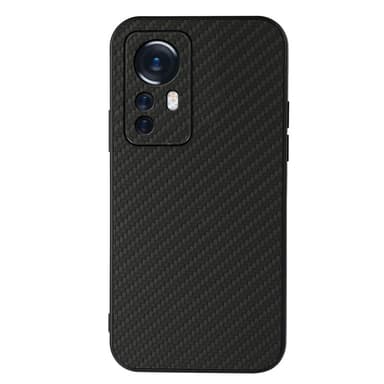 SKALO Xiaomi 12 Pro Carbon Fiber TPU cover - Sort