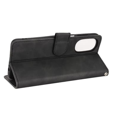 SKALO Motorola Moto G52 Matt PU-læderpungetui - Sort