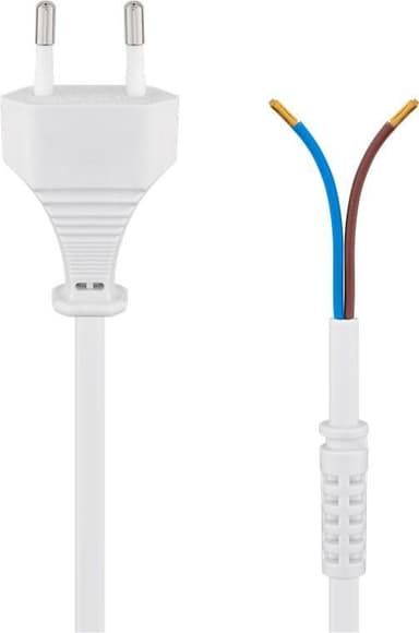 Goobay Kabel med euro-stik til montering, 1,5 m, hvid