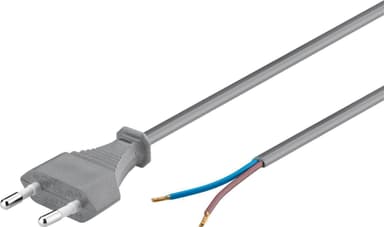 Goobay Kabel med euro-stik til montering, 1,5 m, grå