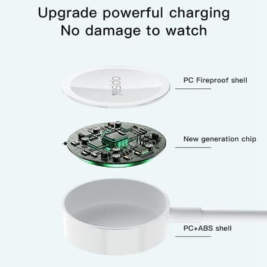YESIDO Apple iWatch trådløs oplader Type-C-kabel Smart ur-opladningsstation