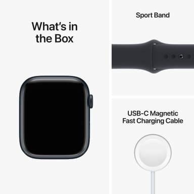 Apple Watch Series 8 45mm GPS (midnight alu./midnight sportsbånd)