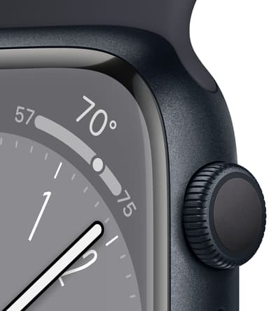 Apple Watch Series 8 45mm GPS (midnight alu./midnight sportsbånd)