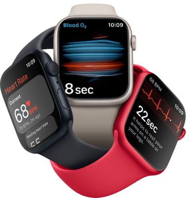 Apple Watch Series 8 41mm GPS (silver alu./white sportsbånd)