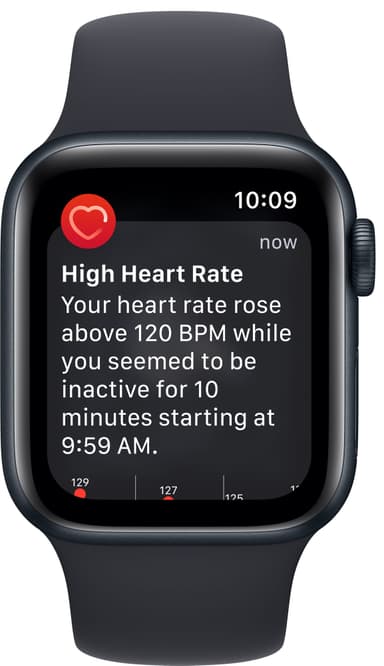 Apple Watch SE 2nd Gen 40 mm GPS (Midnight Alu/Midnight sportsbånd)