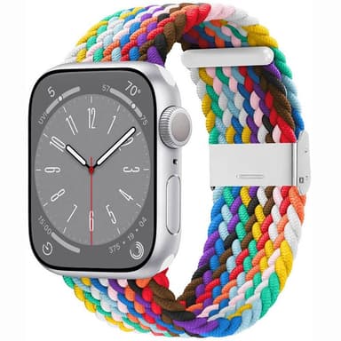Flettet Elastik Armbånd Apple Watch 8 (45mm) - Army