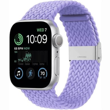 Flettet Elastik Armbånd Apple Watch SE 2022 44mm - lightpurple