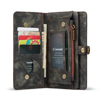 Multi Wallet CaseMe 11-kort Apple iPhone 14 Pro Max - Sort/Grå