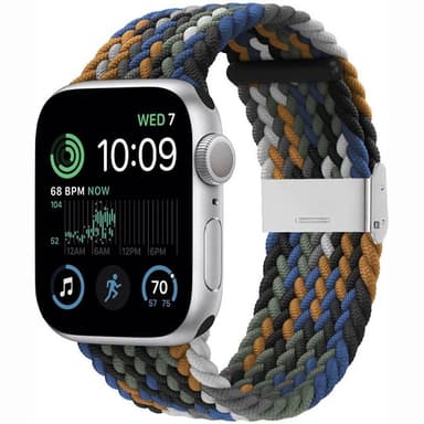 Flettet Elastik Armbånd Apple Watch SE 2022 44mm - cowboy