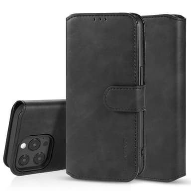 DG-Ming Wallet cover 3-kort Apple iPhone 14 Pro Max - Sort