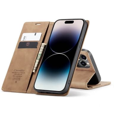 CaseMe Smart Magnet FlipCase Apple iPhone 14 Pro Max - Brun