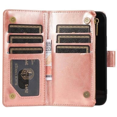 DoubleFlip Zipper 9-kort Apple iPhone 14 Pro - Rose