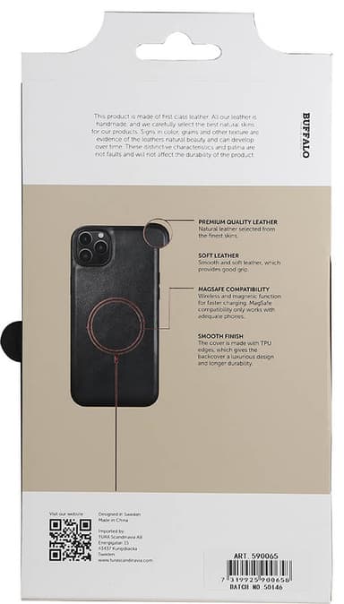 Buffalo Magseries cover til iPhone 14 Plus (sort)