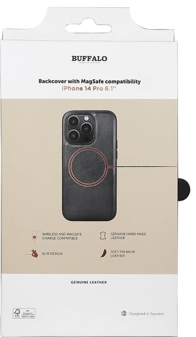 Buffalo Magseries cover til iPhone 14 Pro (sort)