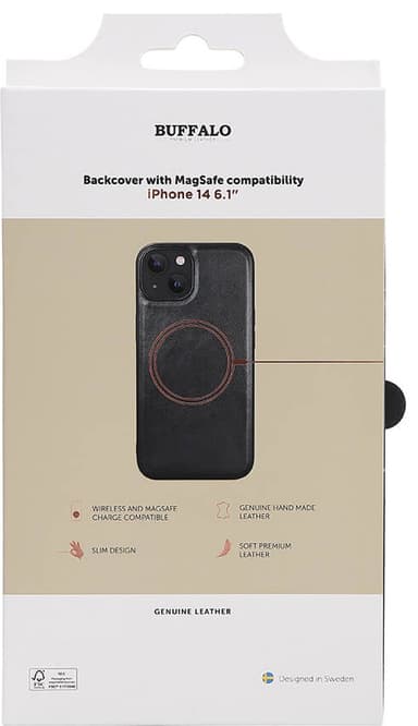 Buffalo Magseries cover til iPhone 14 (sort)