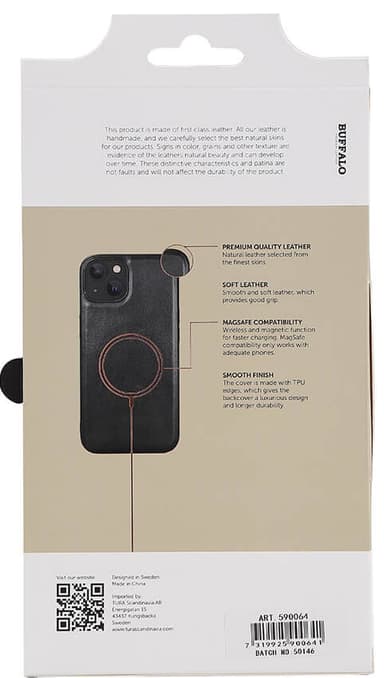 Buffalo Magseries cover til iPhone 14 (sort)