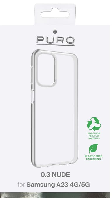 Puro 0.3 Nude Samsung Galaxy A23 4G/5G cover (gennemsigtig)