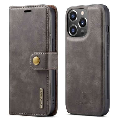 DG MING iPhone 14 Pro Max 2-i-1 Magnet Pungetui - Grå