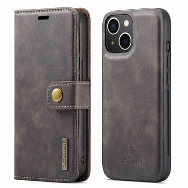 DG MING iPhone 14 Plus 2-i-1 Magnet Pungetui - Grå