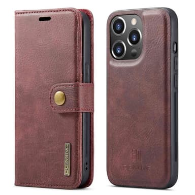 DG MING iPhone 14 Pro Max 2-i-1 Magnet Pungetui - Rød