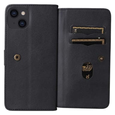 SKALO iPhone 14 Plus 10-RUM Flip Cover - Sort
