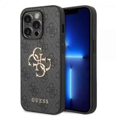 Guess iPhone 14 Pro Max Cover Big Metal Logo Grå