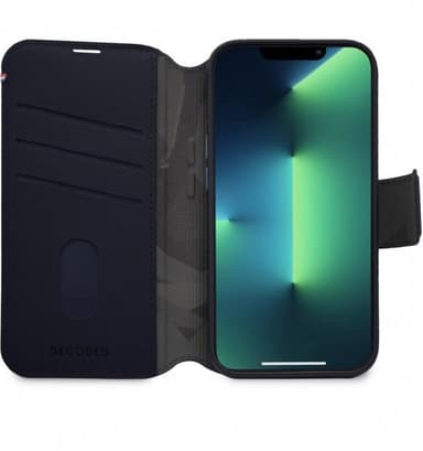 Decoded iPhone 14 Pro Etui Leather Detachable Wallet Navy