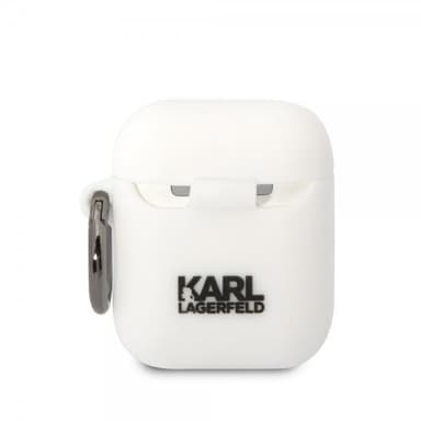 Karl Lagerfeld AirPods 1/2 Cover 3D Logo Hvid