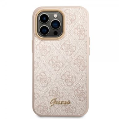 Guess iPhone 14 Pro Max Cover 4G Logo Lyserød