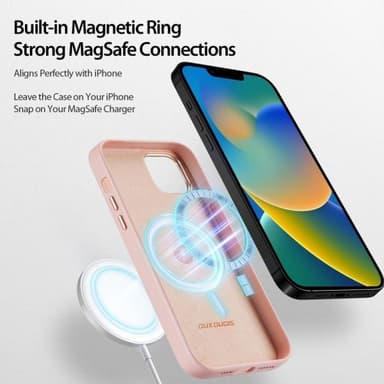 DUX DUCIS iPhone 14 Plus Cover Grit Series MagSafe Lyserød
