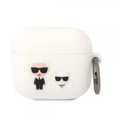 Karl Lagerfeld AirPods 3 Cover 3D Logo Hvid
