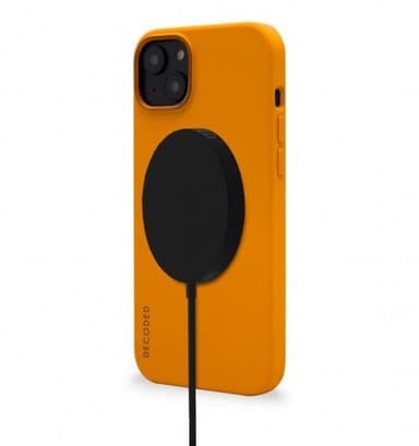 Decoded iPhone 14 Plus Cover Silicone Backcover Apricot