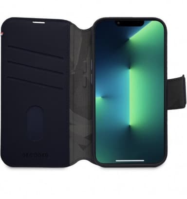 Decoded iPhone 14 Plus Etui Leather Detachable Wallet Navy
