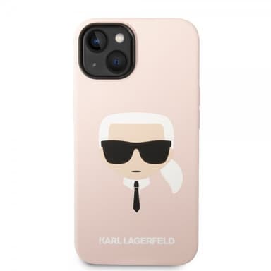 Karl Lagerfeld iPhone 14 Cover Liquid Silicone Karl Lyserød