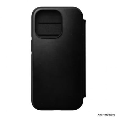 NOMAD iPhone 14 Pro Etui Modern Leather Folio Horween Sort