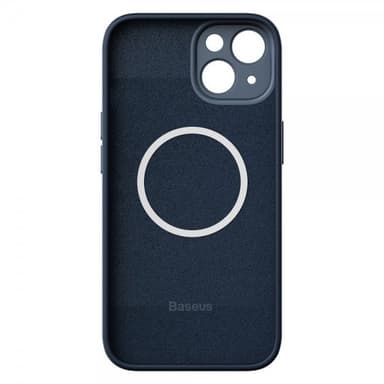 Baseus iPhone 14 Plus Cover Liquid Silica Gel MagSafe Blå