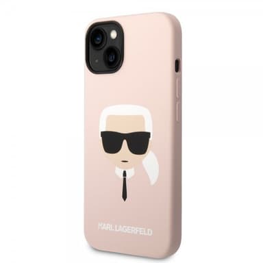 Karl Lagerfeld iPhone 14 Cover Liquid Silicone Karl Lyserød