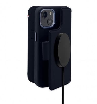 Decoded iPhone 14 Plus Etui Leather Detachable Wallet Navy