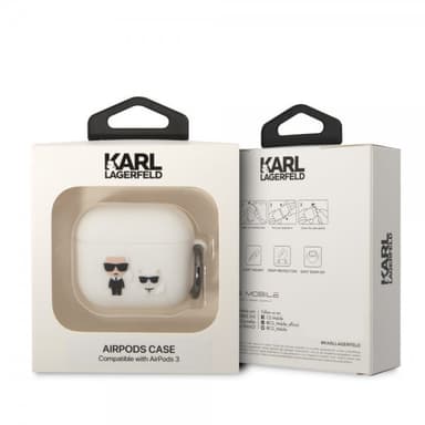 Karl Lagerfeld AirPods 3 Cover 3D Logo Hvid