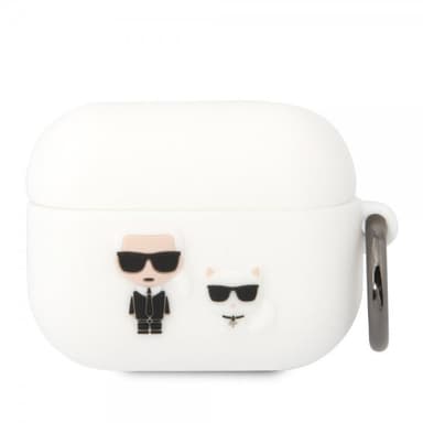 Karl Lagerfeld AirPods Pro Cover 3D Logo Hvid