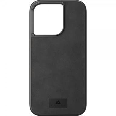 Black Rock iPhone 14 Pro Cover Real Leather Case Sort