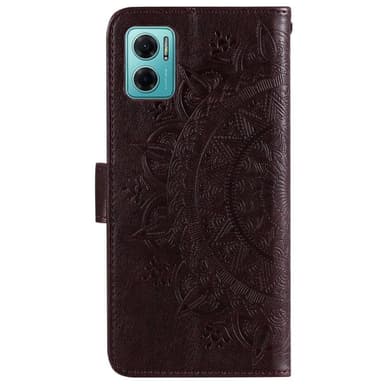 SKALO Xiaomi Redmi 10 5G Mandala Flip Cover - Brun