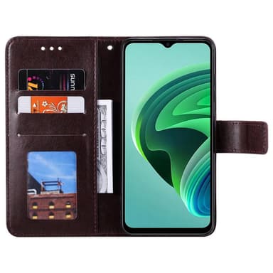 SKALO Xiaomi Redmi 10 5G Mandala Flip Cover - Brun